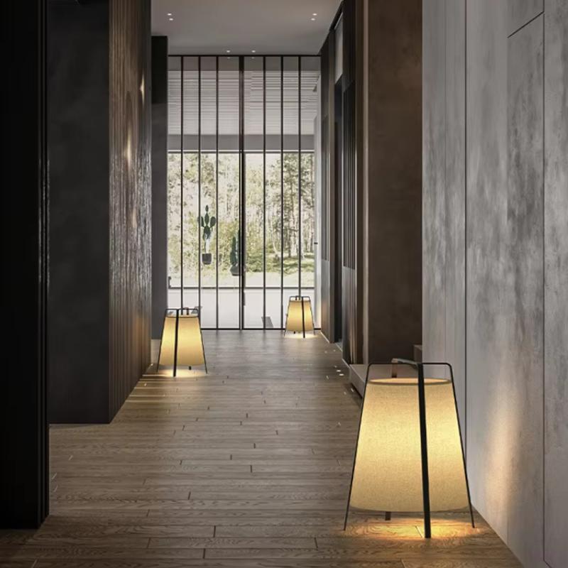 Modern Fabric LED Floor Lamp Nordic Wabi Sabi Home Decoration Desk Lamp Designer Living Room Bedroom Hotel Lighting Fixtures