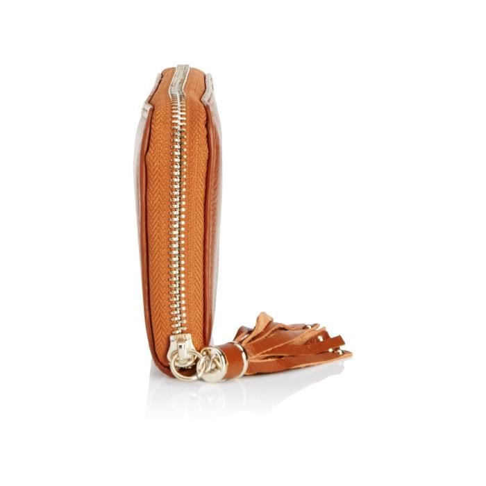 Purse - Christian Lacroix - Relief PM1 - Soft Cowhide - Cognac - Woman