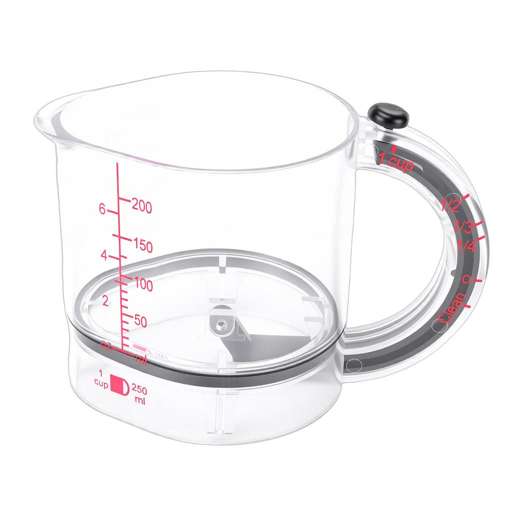 Adjustable Measuring Cup 4 in 1 Multi Functional with Base for Cooking Baking Ingredients