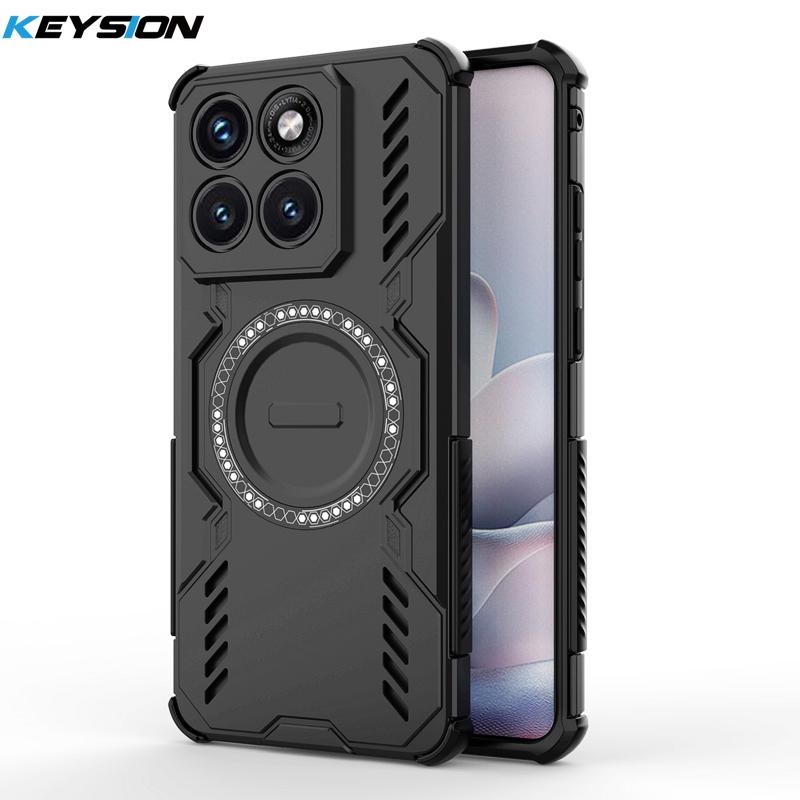 

KEYSION Hollow Heat Dissipation Case for Motorola Edge 70 Fusion 5G Magnetic Cooling Shockproof Phone Cover for MOTO Edge 70 Fusion+ 5G for Edge 70 Fusion чёрный