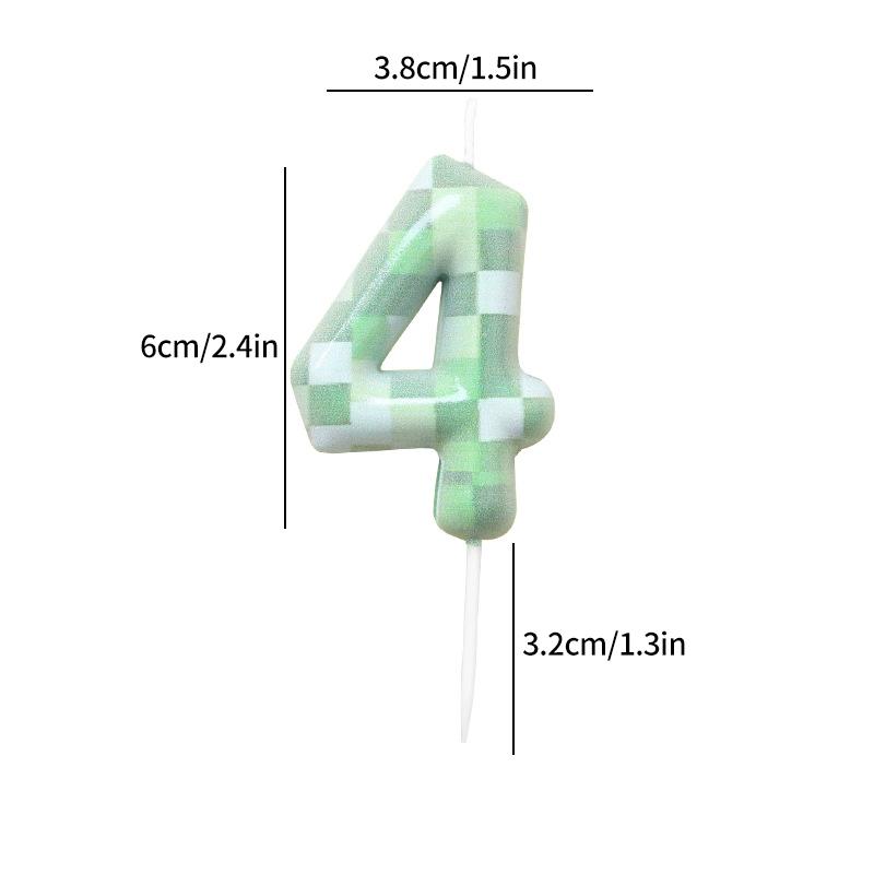 Game 0-9 Number Candle Digital Birthday Candles Cake Topper Themed Birthday Party Decoration for Kids Boys