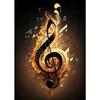 Vintage Musical Notes and Headphones Instruments Art Poster Canvas Painting Wall Print Picture for Music Studio Home Decor