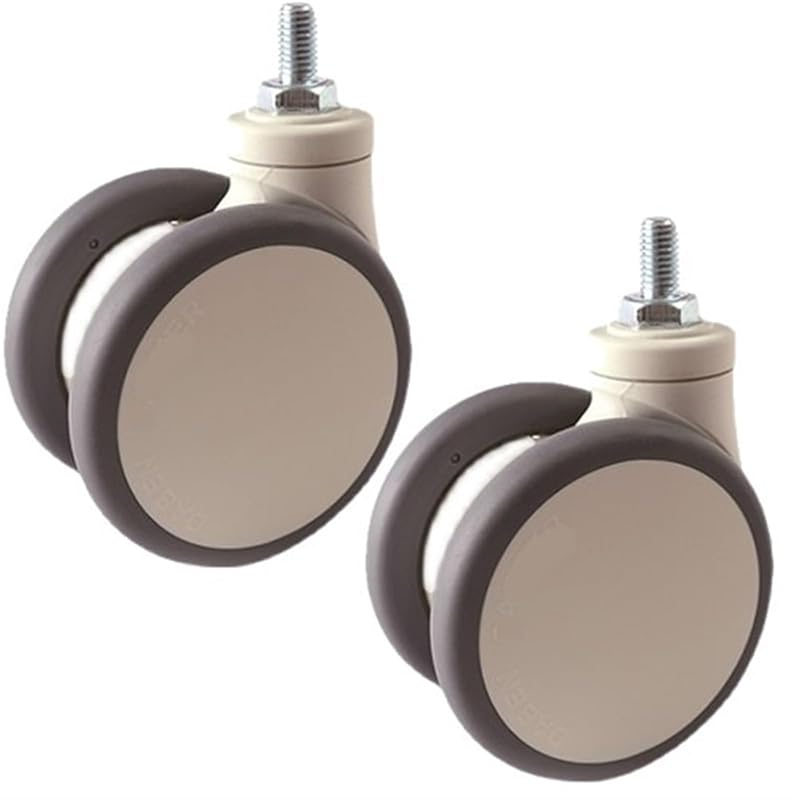 

Медицинские колеса с двойными колесами Супер бесшумный мягкий протектор из ТПР с подшипниками для больничной тележки 2 шт.(Тормоз x2,4 дюйма) 3 inches