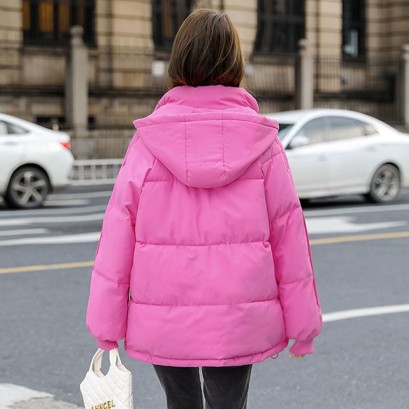 Casual and Warm Women's Down Cotton Jacket Winter Bread Coat for Korean Students