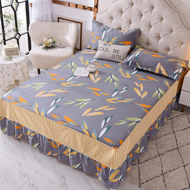 Home New Product Cotton Bed Skirt Mattress Cover Protective Cover Bedspread Cotton Single Double Single Bed Skirt