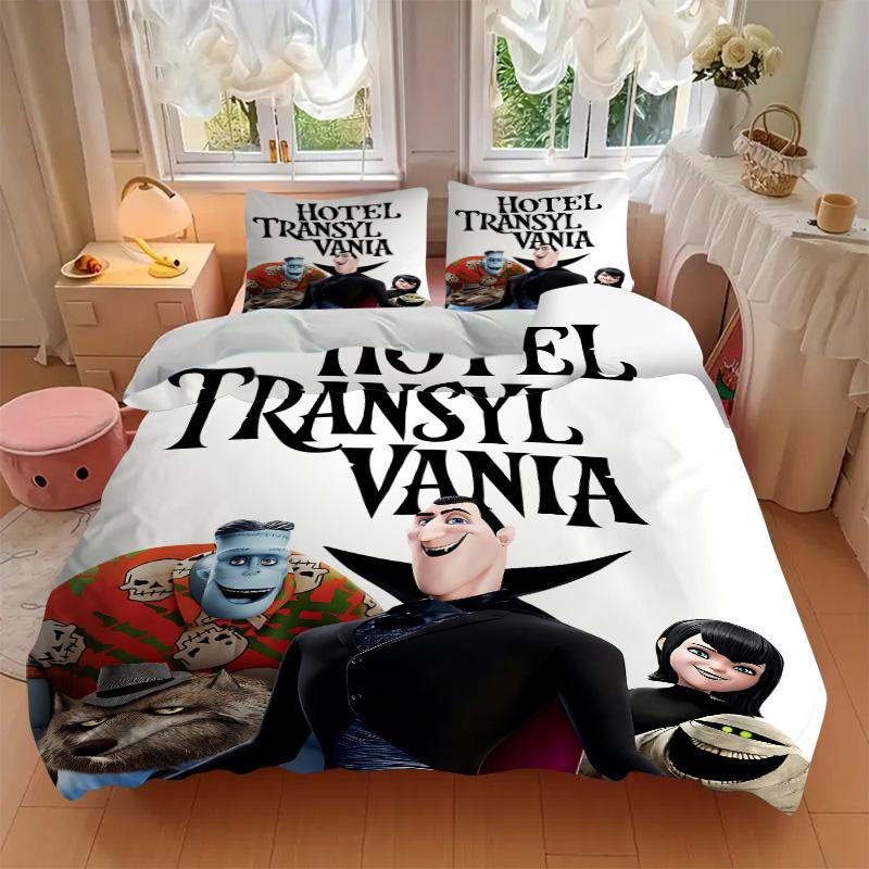 Hotel Transylvania Adventure Print 3Pcs Bedding Setduvet Cover With 2 Bedropillowcase Home Birthday Gift