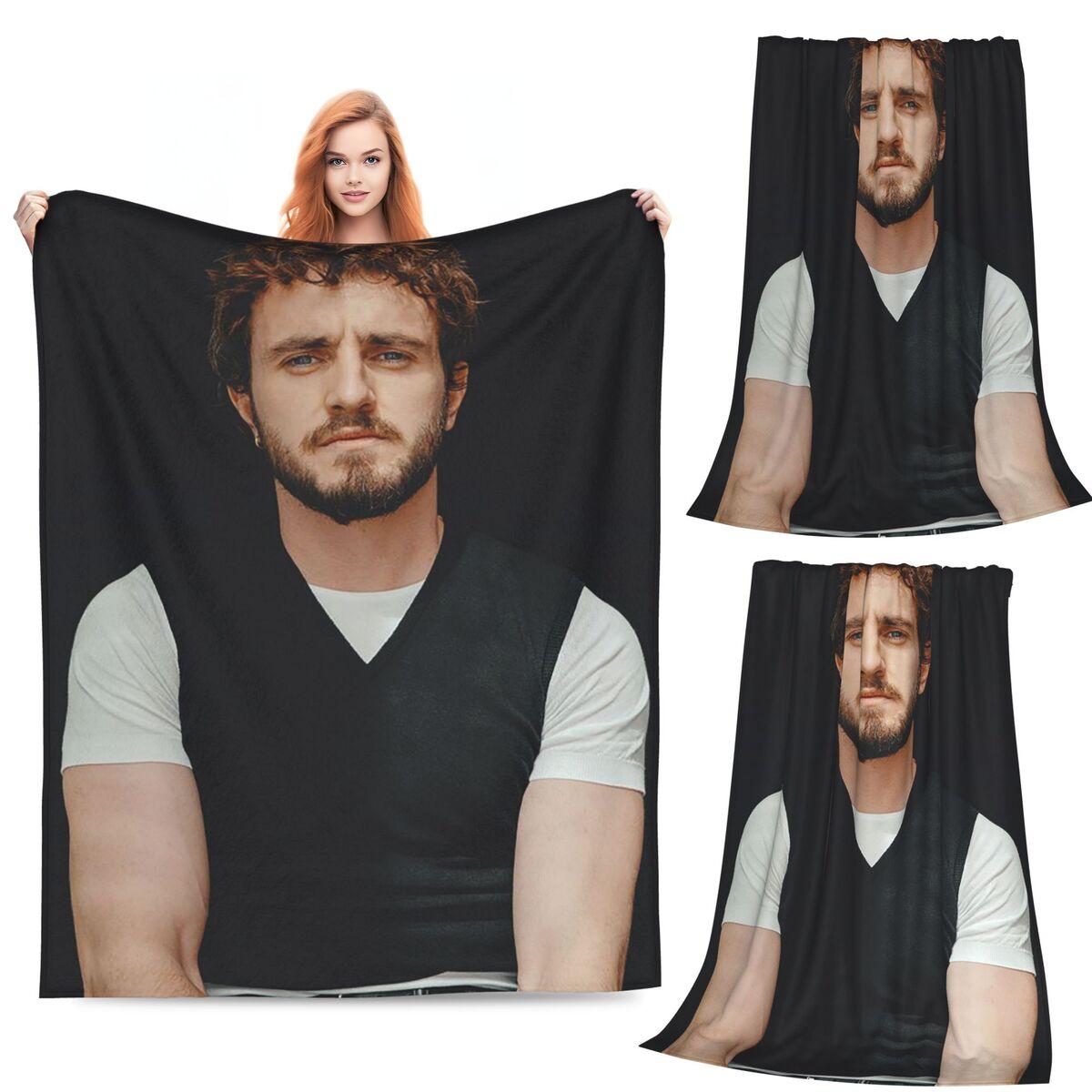 

Paul Mescal Retro Style Blankets Soft Warm Flannel Throw Blanket Cover for Bed Living room Picnic Travel Home Sofa 80x120cm