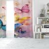 2Pcs- Colorful Butterfly - Printed Curtain -100% Polyester Material, Suitable for Bedroom Curtains and Living Room Decoration.