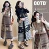 Autumn/Winter 2025 Korean Maternity Knit Dress Set