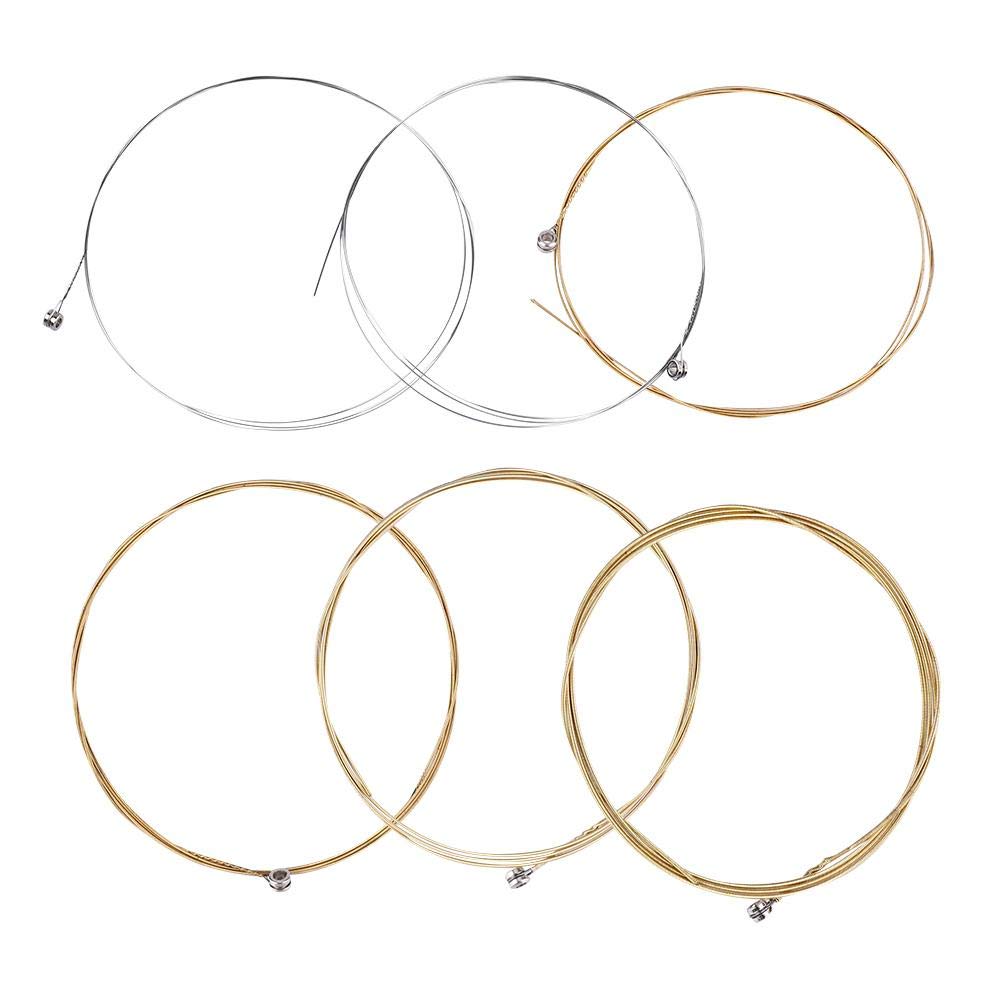 Acoustic Guitar String Stainless Easy To Stringed Instrument Accessories 6-String Set, Steel, Anti-Oxidation & Rust-Resistant, Use,