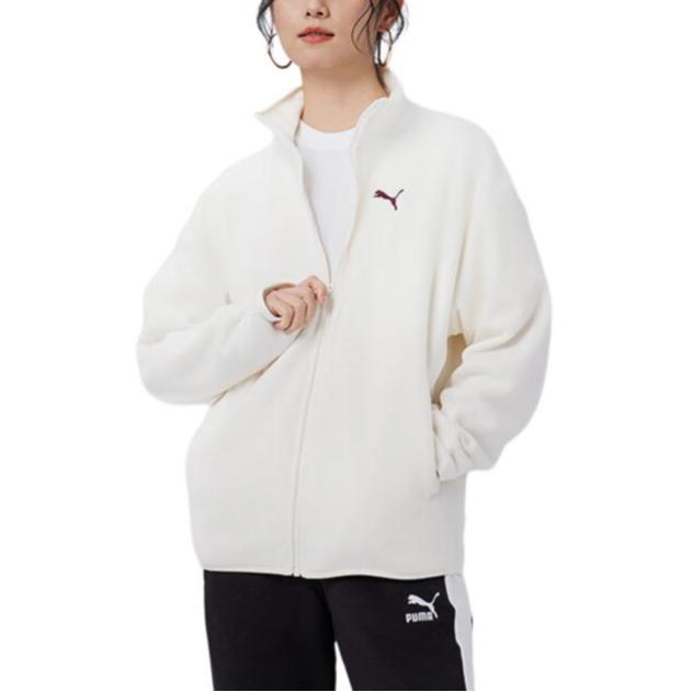 Puma Giacca Essenziale in Pile Polare Uomo Giacca Bianco 686093-87