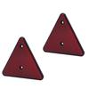 2pcs Red Triangle Reflectors High Visibility Trailer Safety Reflectors for Mailbox Trucks Boats SUV