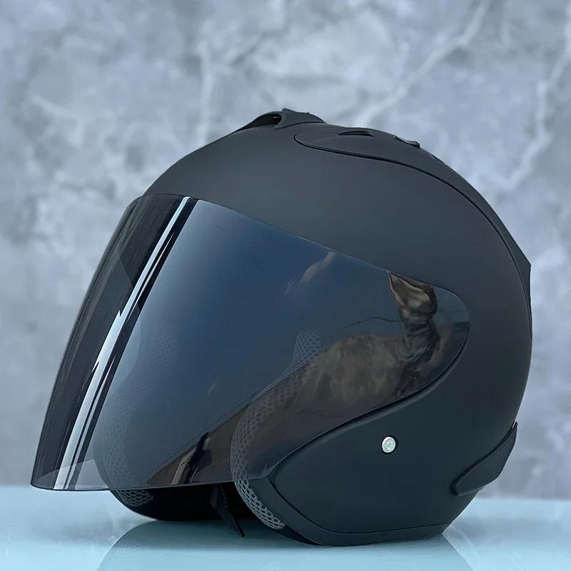 Ram4 Matte Black Half Helmet Motorcycle Off-Road Summer Helmet Downhill Racing Mountain Cross Casco Capacete Men and Women