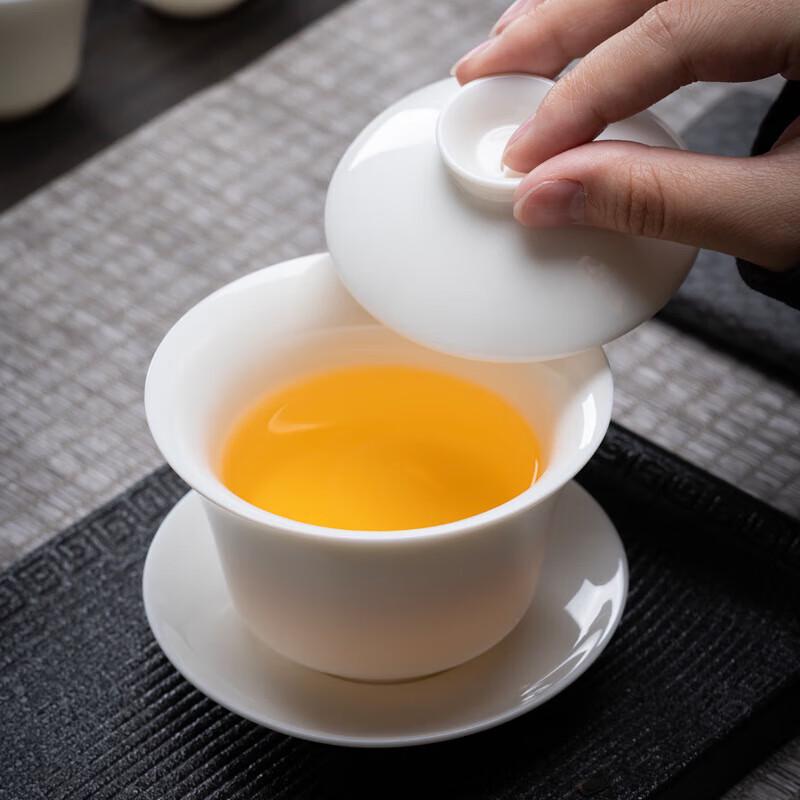 Chaxun Mutton Fat Jade White Porcelain Gongfu Tea Set