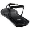 Zara Rhinestone Embellished Toe Post Flat Sandals Black Women 11606410800