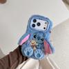 Stitch Plush Phone Case with Cute Cartoon Design Soft Anti-Shock Cover For iphone 17 16 15 14 Plus 13 Pro Max 17Air back cover