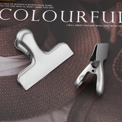 Clip per Sacchetti in Acciaio Inossidabile per Cibo Robuste in Metallo Argento Fermagli per Cibo Fermagli per Carta da Ufficio Sigillo Ermetico Clip per Snack