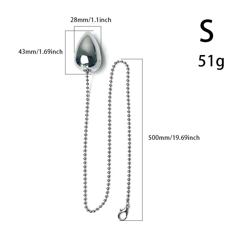 Metallperlen-Analplug-Kette mit Leine für Erwachsene