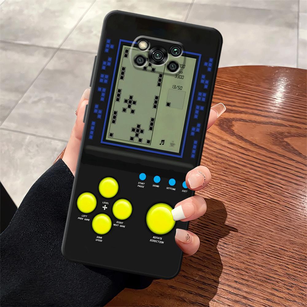 

Gaming Console Art Case for Xiaomi Poco F8 X3 X4 X5 X7 Pro C50 F3 M5 M3 M4 M7 Pro C75 F1 C71 C61 Black Soft Phone Cover Poco F7 Ultra