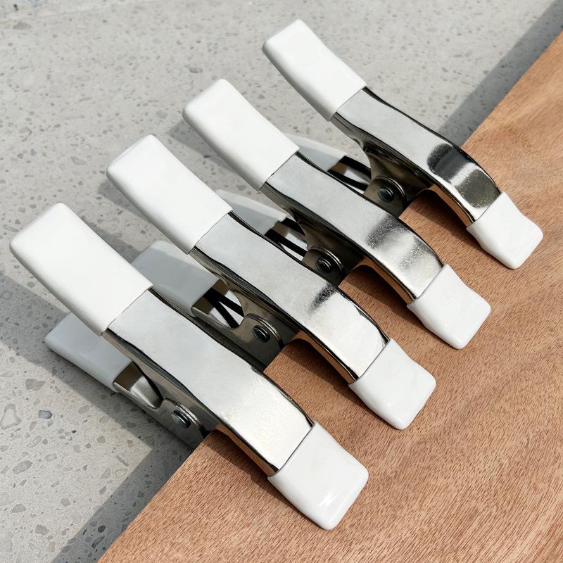 6" Heavy Duty White Metal A-Clamp for Photography, Quick Fix Spring Clamp, Waist Cincher, Train Clip