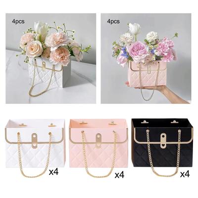 4Pcs Bouquet Boxes Flowers Present Storage Gift Box Flower Wrapping Supplies for Wedding Photo Props Mother Gifts