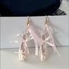 Lightweight Sturdy Fabric Ballet Shoe Charm Keychain Elegant Craftsmanship Multi Purpose Decoration for Bags and Clothing