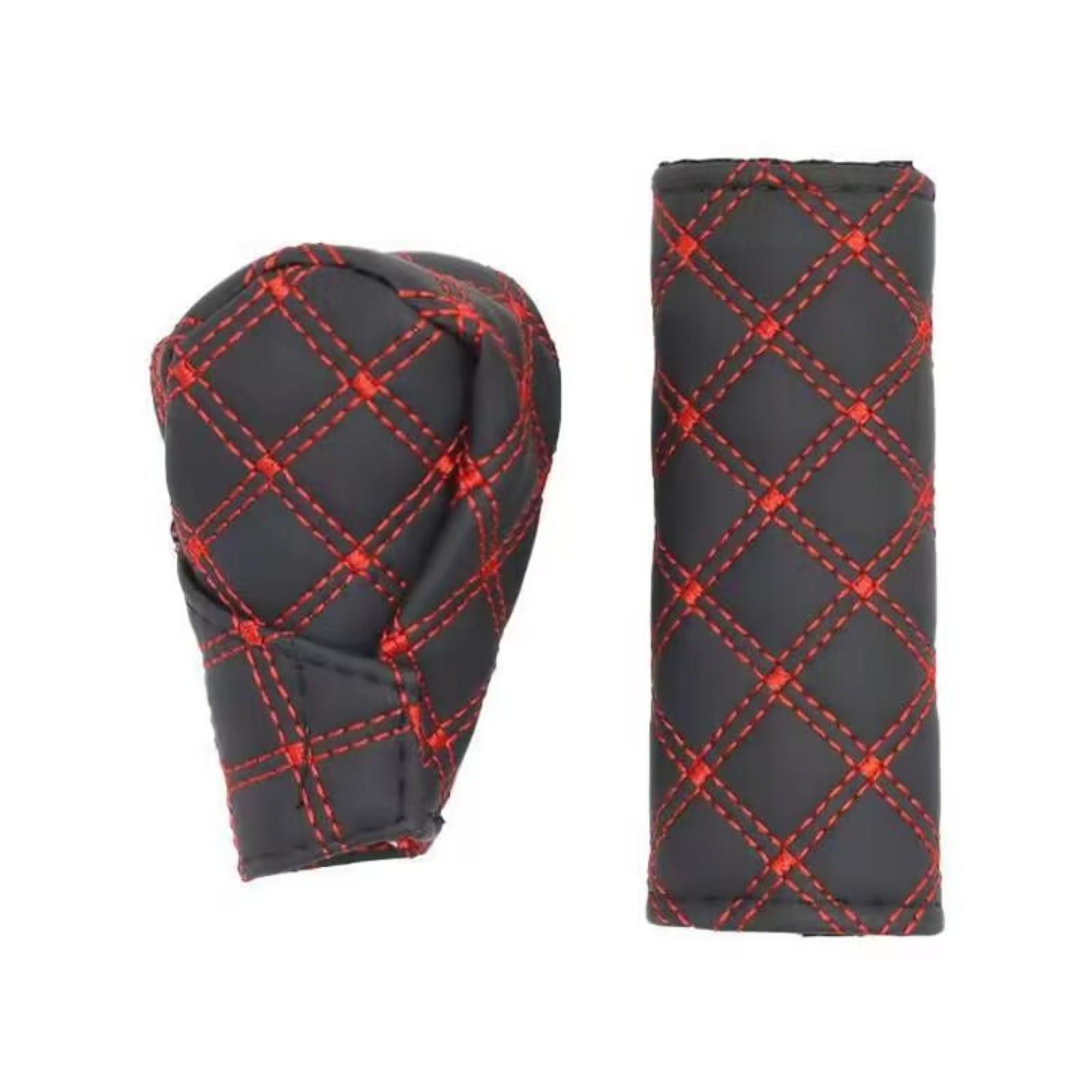 

Крышка коробки передач автомобиля, чехол для ручного тормоза автомобиля, комплект из 2 предметов, чехол для ручки ручного тормоза One Size