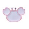 Piatto da Cena in Silicone Ciotola per Bambini, Ciotola Divisoria a Forma di Granchio Cartone Animato, Allenamento Ausiliario Anti-caduta