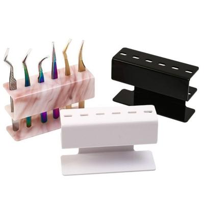 Portable 6-hole Tweezers Display Stand Acrylic Display Box Tweezers Stand Eyelash Extension Storage Box Storage Stand