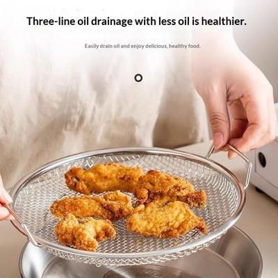 2026 Bac Filtre à Huile de Cuisine Qualité Alimentaire Maille d'Acier Inoxydable Poêle Plateau d'Égouttage Passoire Tamis