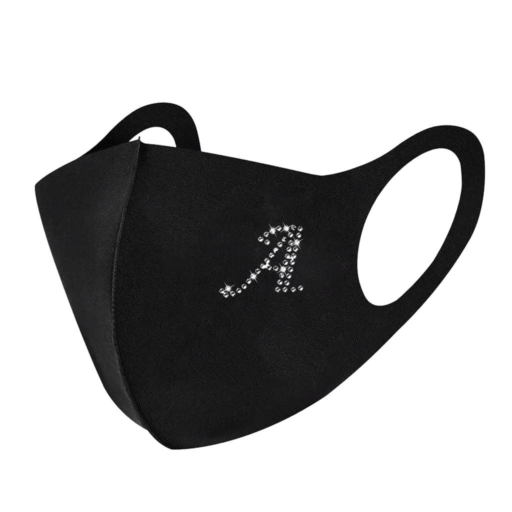 Rhinestone Letter Ice Silk Cotton Mask Adult Mask Washable