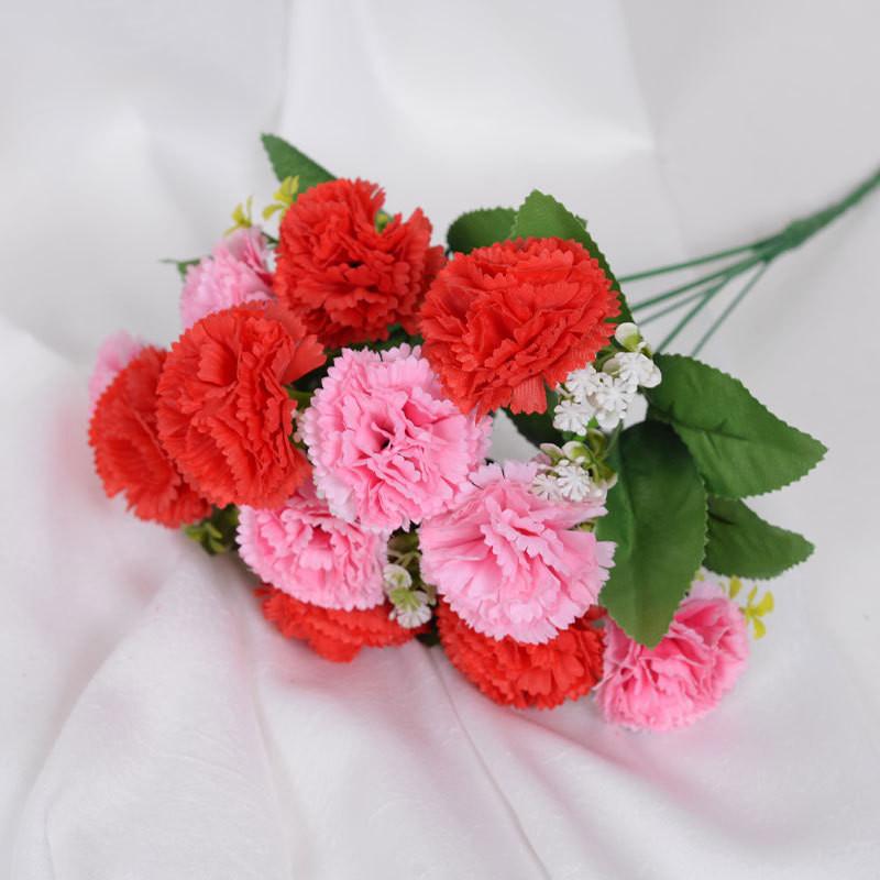 

Simulation Carnation Artificial Bouquet Hotel Decoration Holding Flowers Fake красный