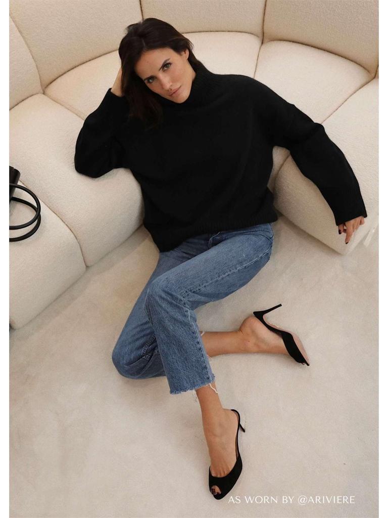 European & American Women's Thick Knit Sweater - Autumn/Winter, Loose High Neck Pullover
