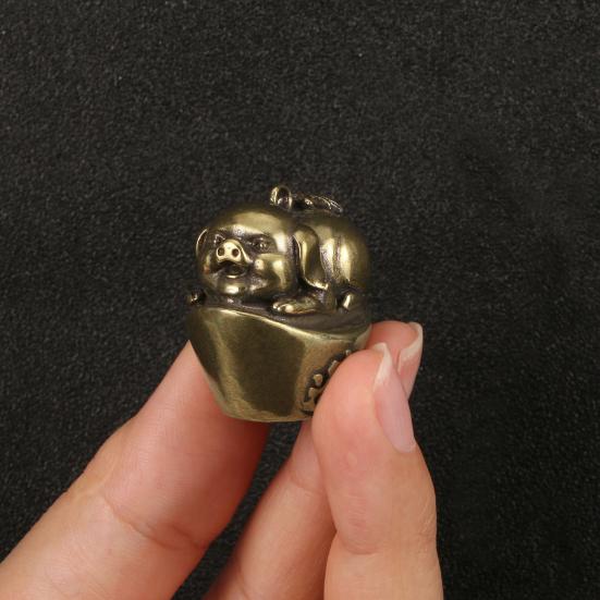 Čínská dvanáctka zvířecí figurka mosazná figurka model socha socha hračka stolní dekorace feng shui dekorace ornament festival dárek