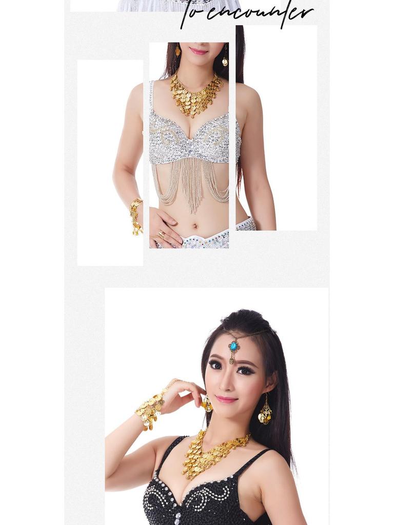 B15 Perlenbauchtanz-BH - Handgefertigtes Dessous-Kostüm-Oberteil mit schönem Rückendesign