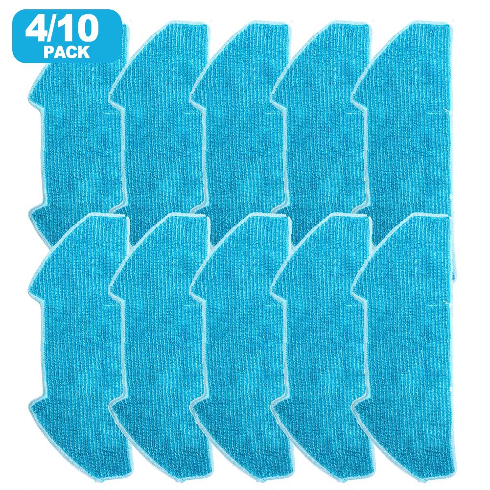 4/10 Pack Mop Cloth Kit Compatible For-Vozascly R10 Robot Vacuum Cleaner Accessories With Mapping Washable Reusable Mop Cloth