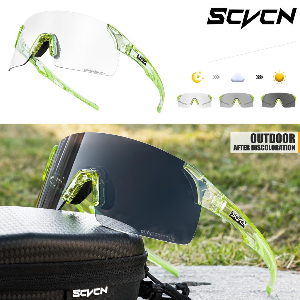 Scvcn Photochromic Sunglasses Cycling Blue Outdoor Sports Bike Glasses Red Man MTB Fishing Glasses Eyewear Bicycle Goggles 2024