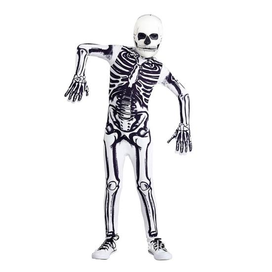 Kids Skeleton Costume Halloween Skeleton Tutu Skirt/Dinosaur Jumpsuit/Bone Onesie Outfit