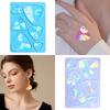 DIY Holographic Crystal Epoxy Resin Silicone Mold Triangle Earring Keychain DIY