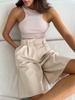 Summer New High Waist Shorts for Women Casual Loose Wide Leg Solid Shorts Female Short Pants Y2k Booty Shorts