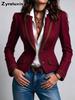 Women's Western Casual Patchwork Jacket Coat with Pockets with Fall Winter