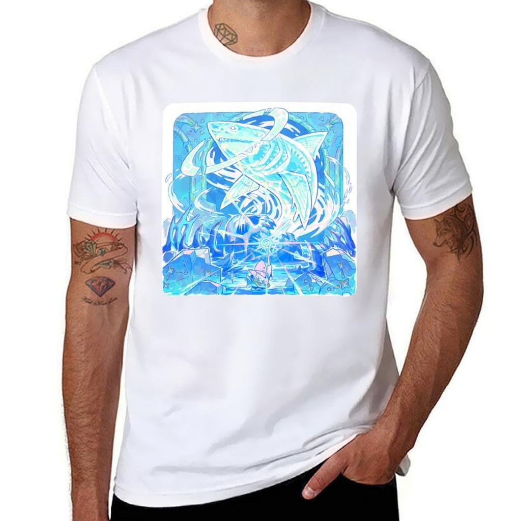 Ghostly Shark TShirt Vintage Style Printed Top