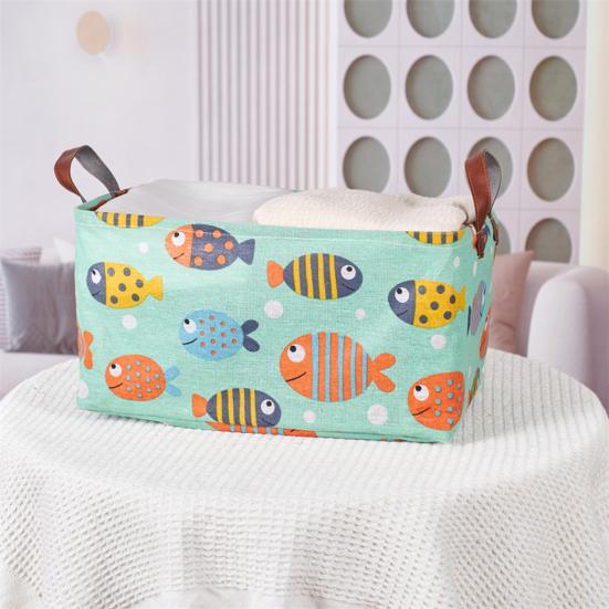 Clothes Laundry Basket Storage Box with Reinforced Handle Large Capacity Toys Storage