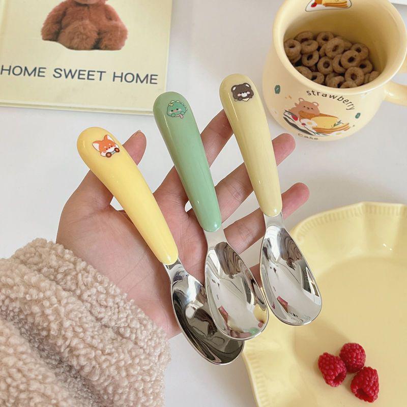Ingot Head Soup Spoon Stainless Steel Tableware Teaspoons Home Children'S Tablespoons Ice Cream Shovel Kitchen Utensils