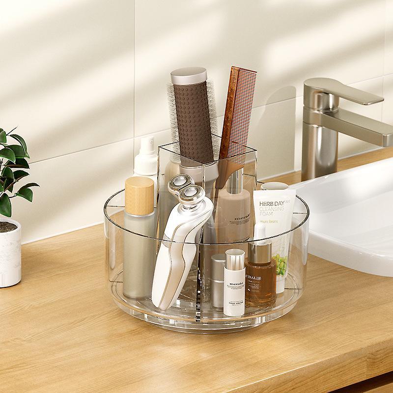 Aijada Drehbarer Kosmetik-Organizer für Schminktisch - Aufbewahrungsbox für Lippenstift & Accessoires