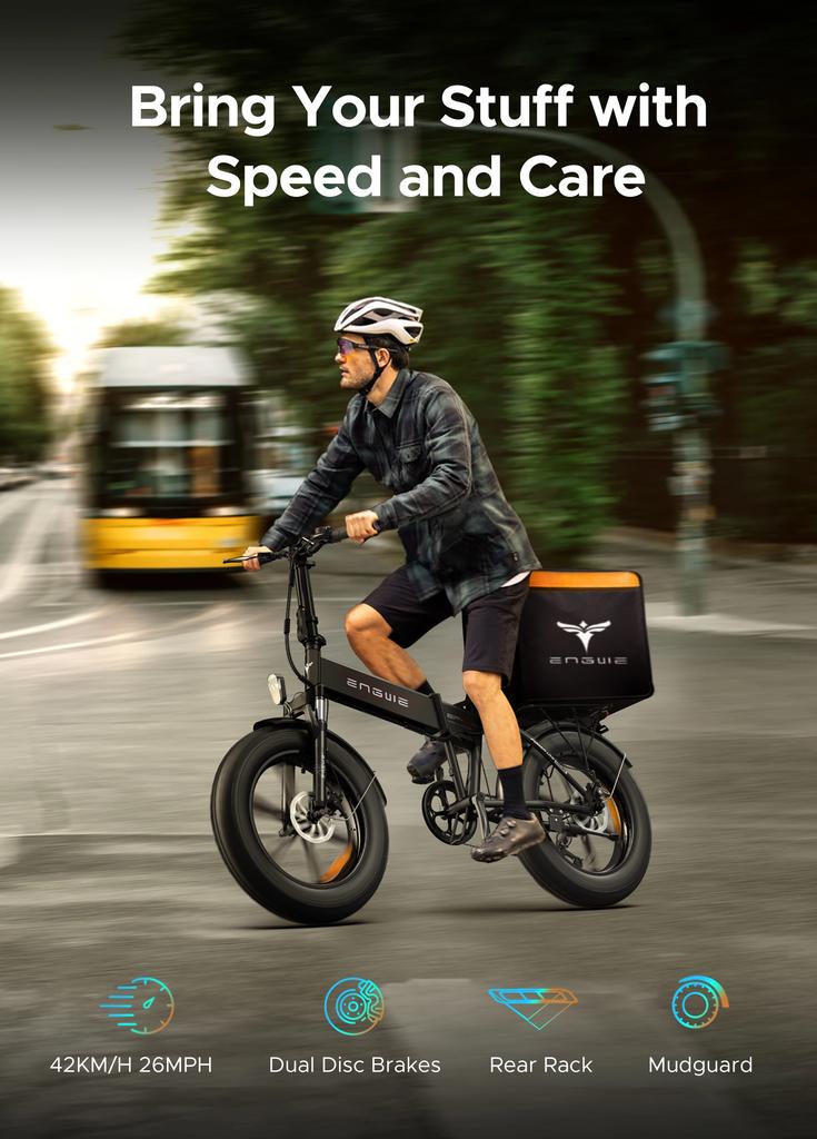 ENGWE EP-2PRO 250W  Powerful Motor 48V 13AH Lithium Battery Electric Bike 20*4 Inch Fat Tire Adult Folding Electric Bicycle