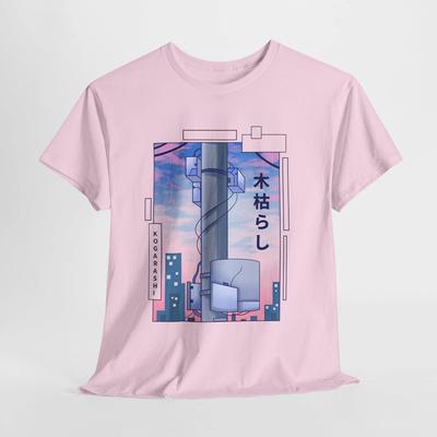 Anime T-Shirt, japanische Stadtgrafik, ästhetischer Manga, Anime-Los