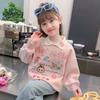 Girls Printed Hooded Sweatshirt Long Sleeve Casual Top for Spring and Autumn