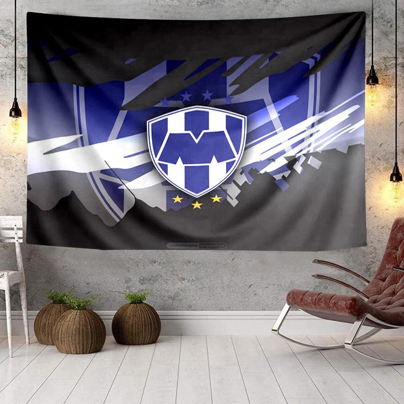 1PC Monterrey Emblem Design Tapestry Hanging for Bedroom,Livingroom, Playroom,Decor Art Room Wall Tapestry Holiday and Birthday Gifts