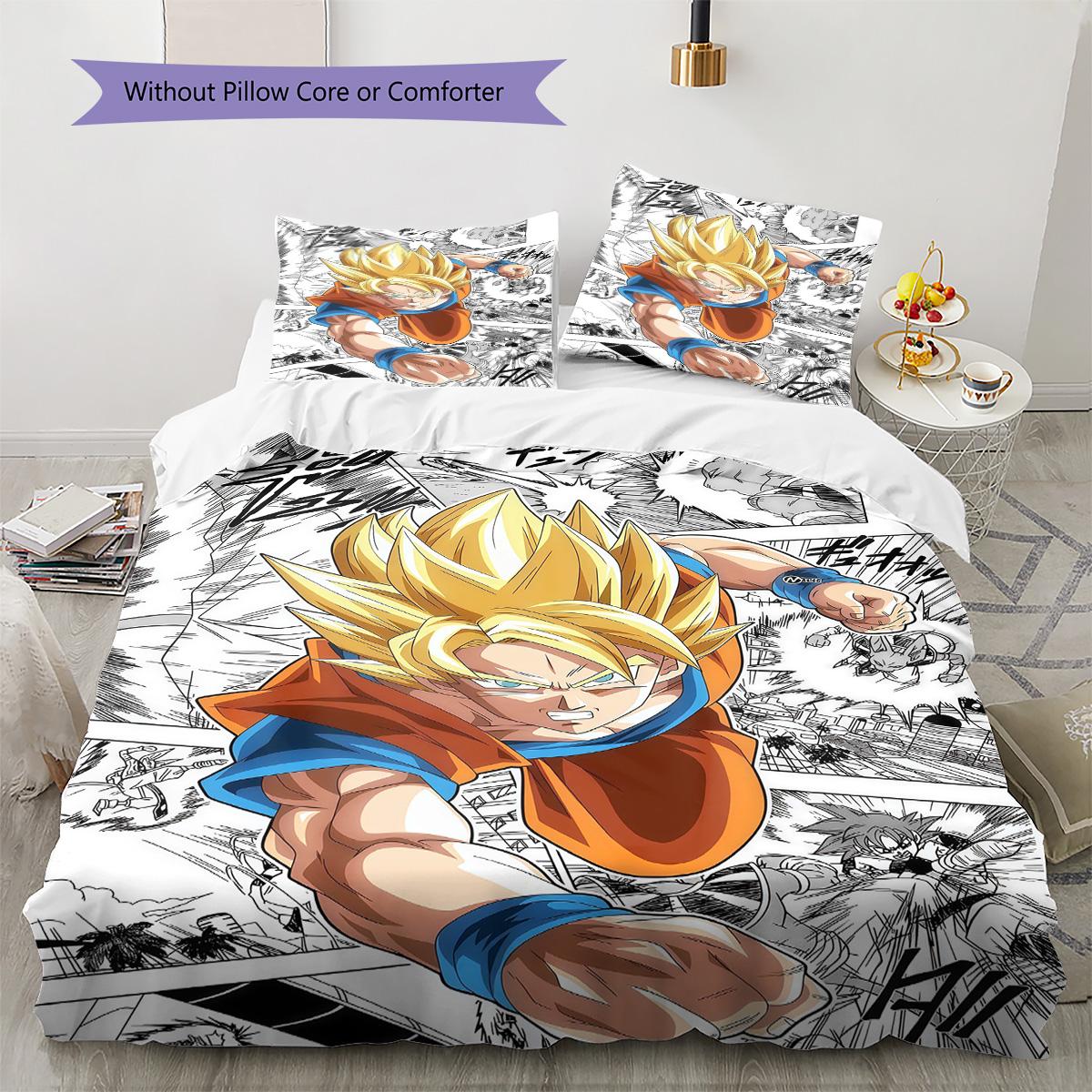 

Dragon Ball Stylish Bedding Set Breathable Duvet Cover Lightweight for Bedroom Living Room 135x200cm
